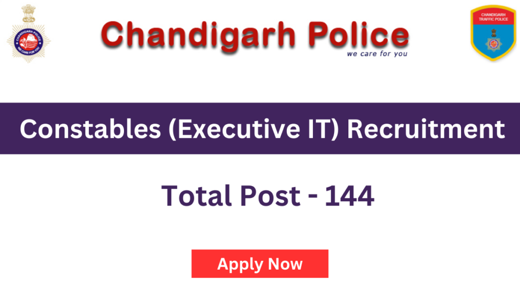 Chandigarh Police IT Constable Recruitment 2024 Notification Apply Online