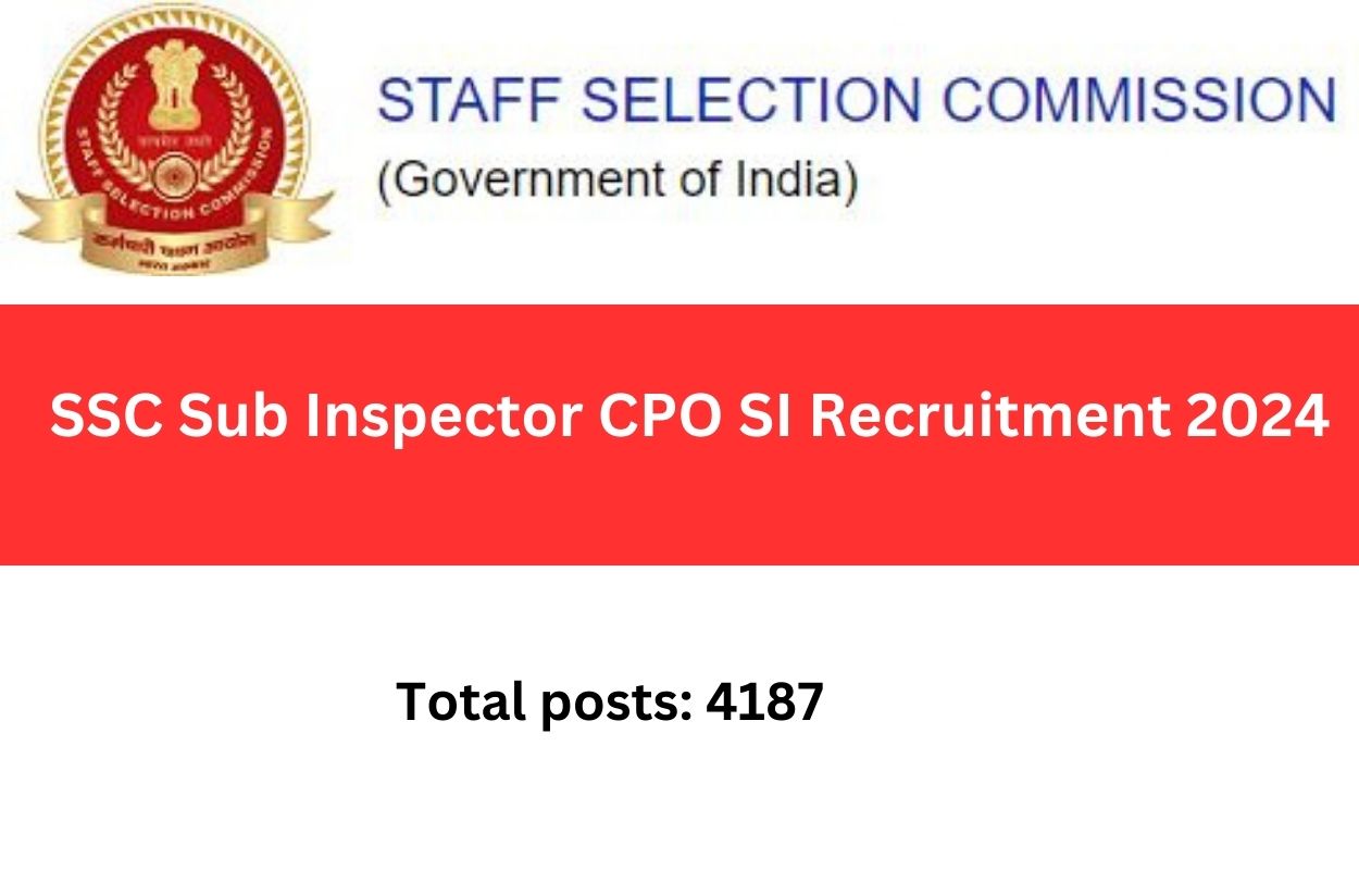 SSC CPO SI Recruitment 2024 Online Form