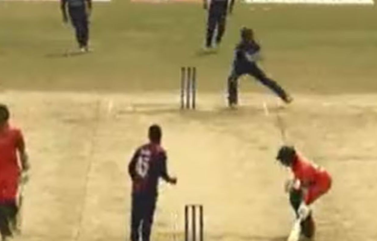 Viral Video Blocked by a sixer and turned into a run out..!